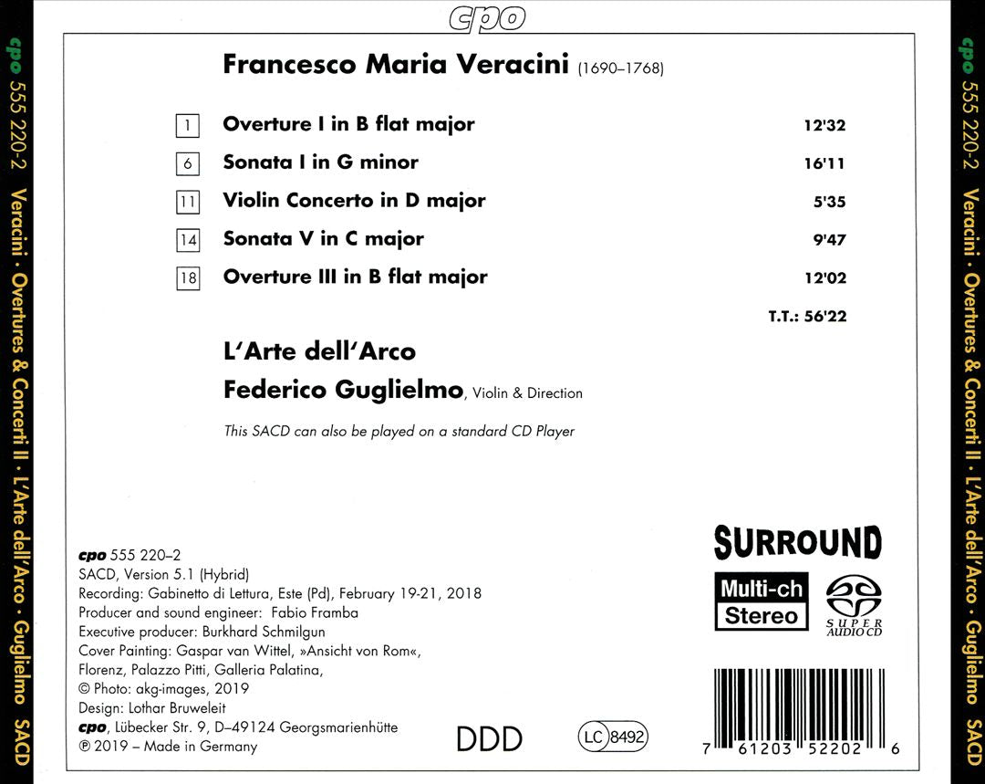 Francesco Maria Veracini: Overtures & Concerti, Vol. 2 cover art