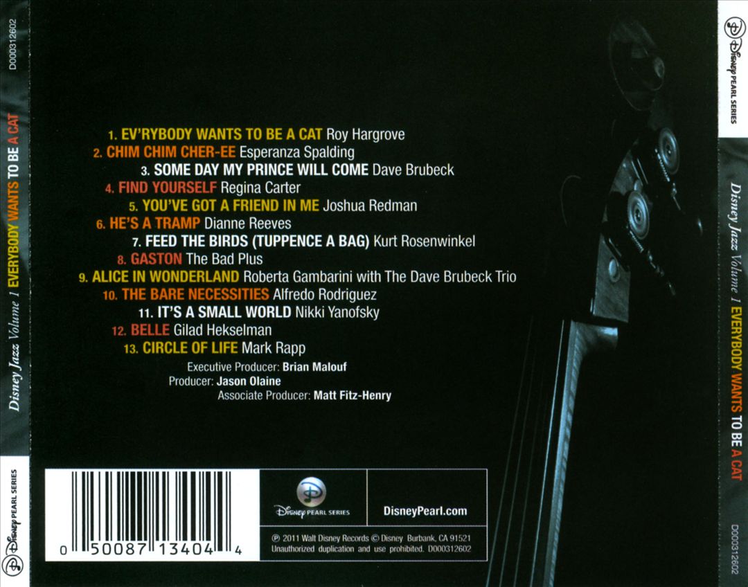 Disney Jazz, Vol. 1: Everybody Wants to Be a Cat cover art