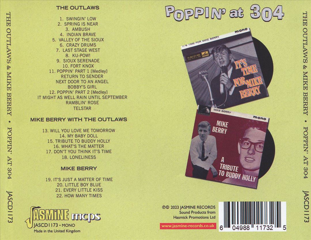 Poppin' at 304: The Joe Meek Productions 1961-1962 cover art