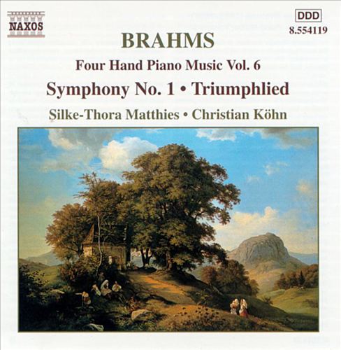 Brahms: Four Hand Piano Music, Vol. 6 - Symphony No. 1; Triumphlied cover art