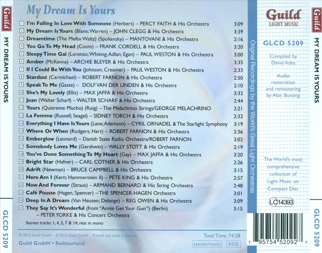 Golden Age of Light Music: My Dream Is Yours cover art