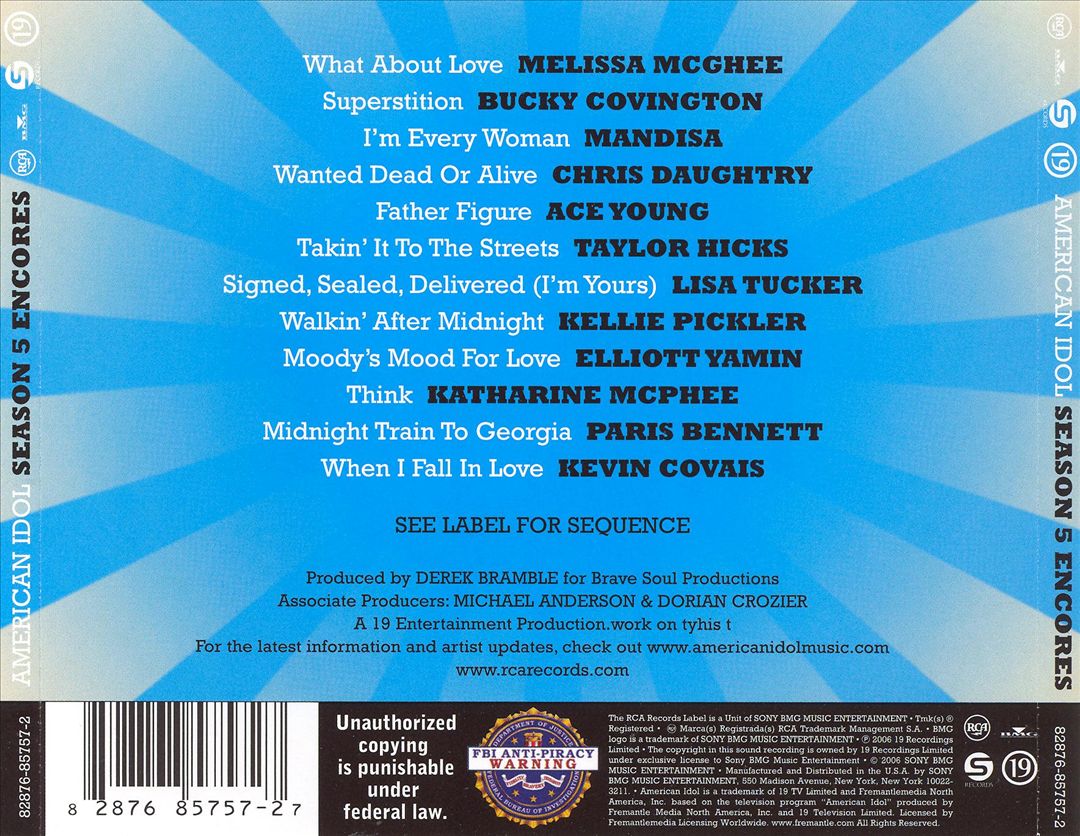 American Idol Season 5: Encores cover art