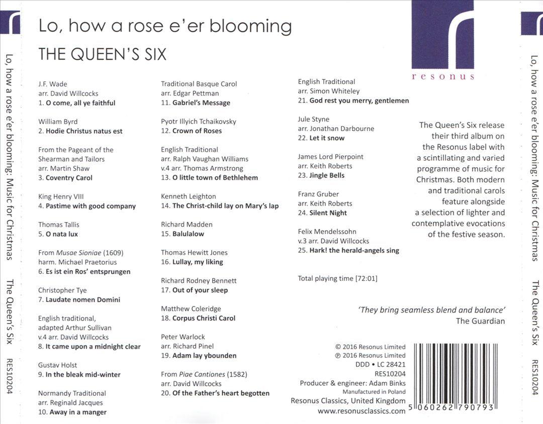 Lo, how a rose e'er bloometh: Music for Christmas cover art