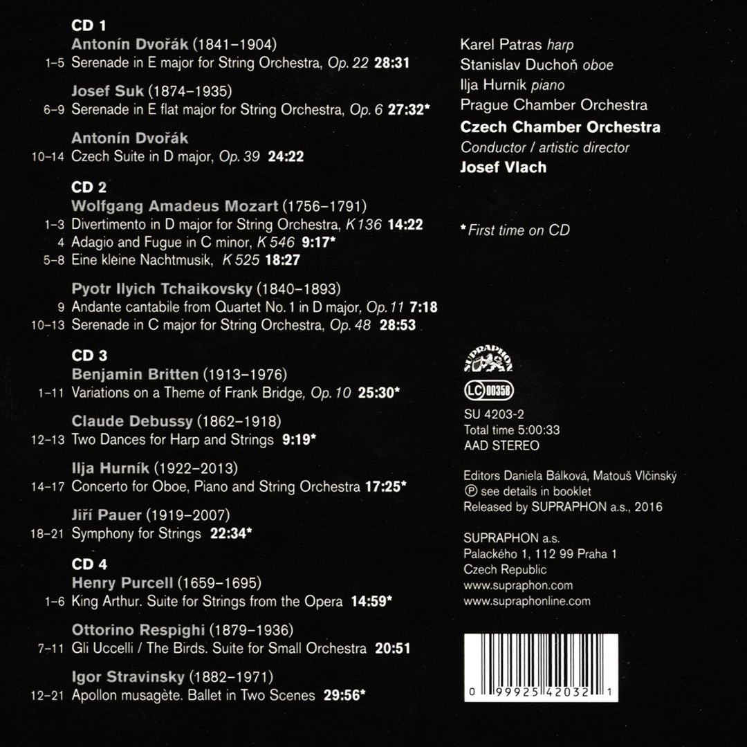 Legendary Recordings: Dvorák, Suk, Mozart, Tchaikovsky cover art