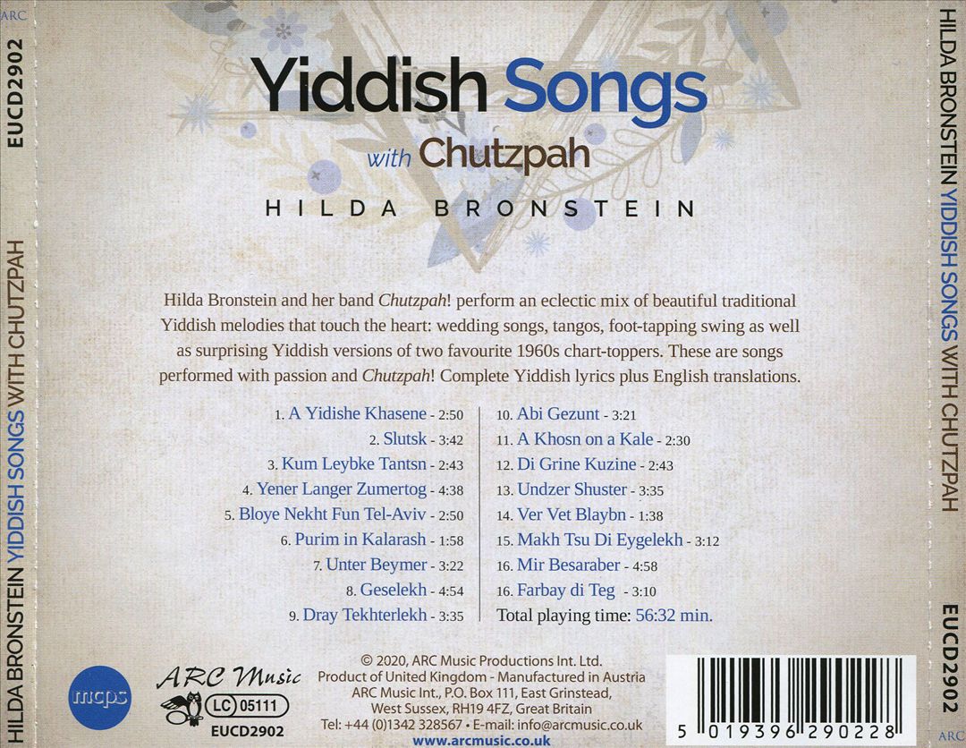 Sings Yiddish Songs with Chutzpah! cover art