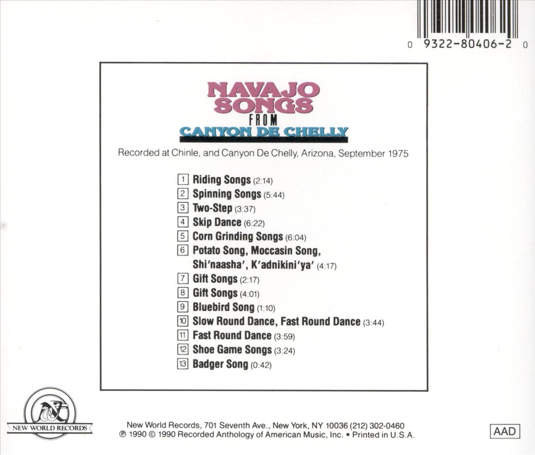 Navajo Songs from Canyon de Chelly cover art