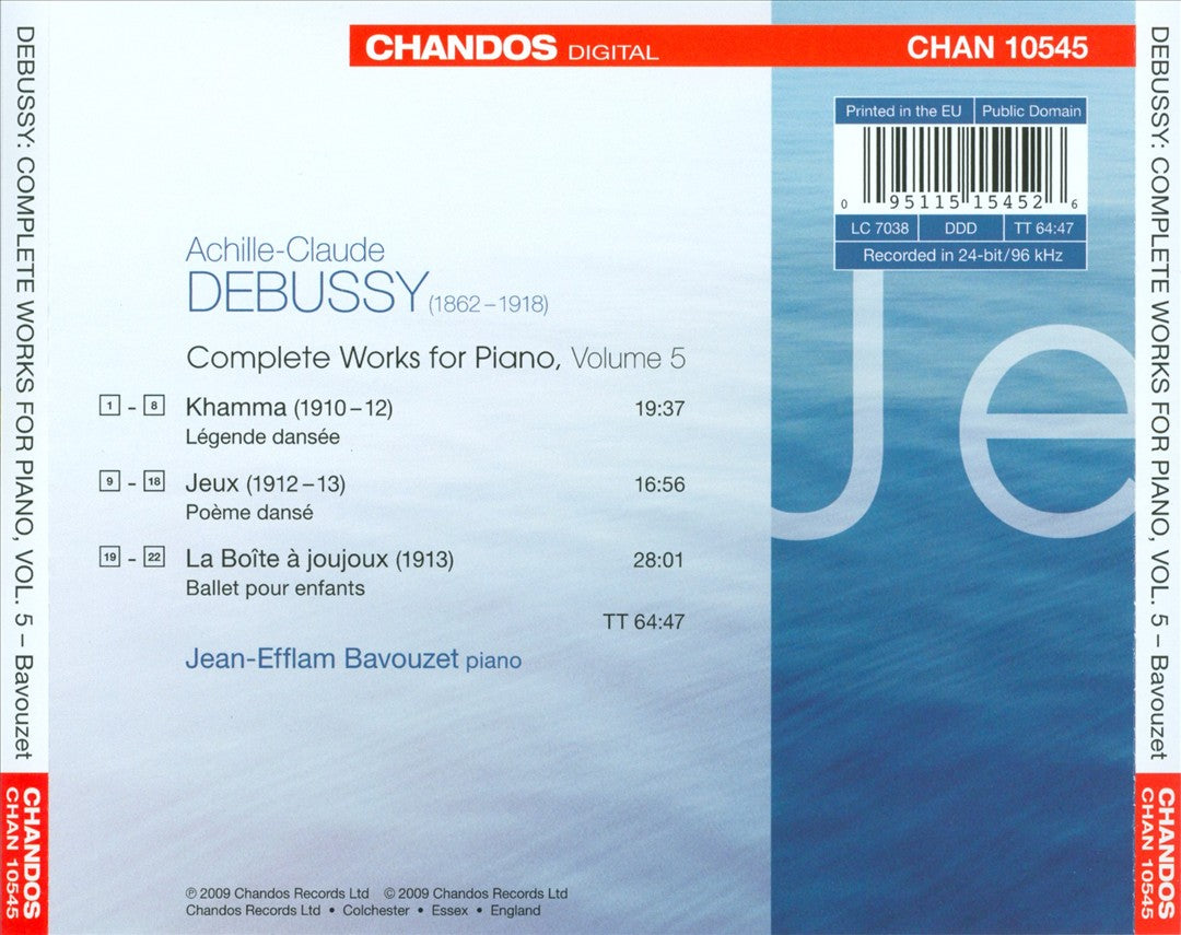 Debussy: Complete Works for Piano, Vol. 5 cover art