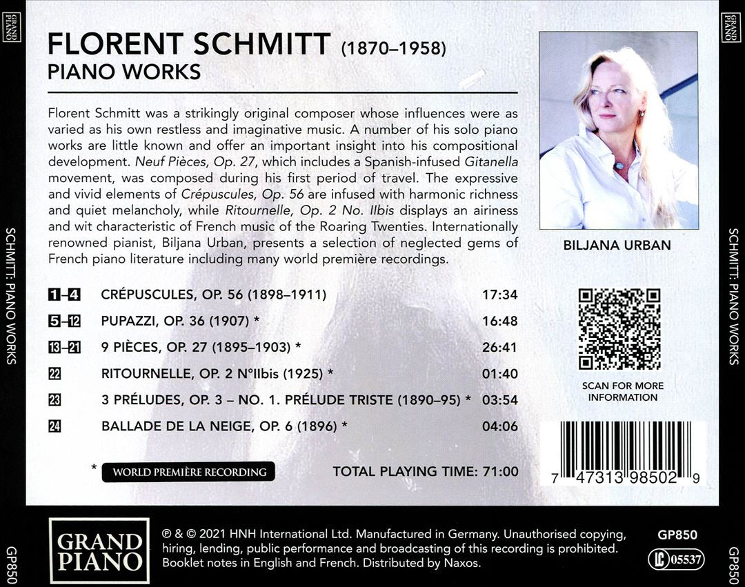 Solitude: Piano Works by Florent Schmitt cover art