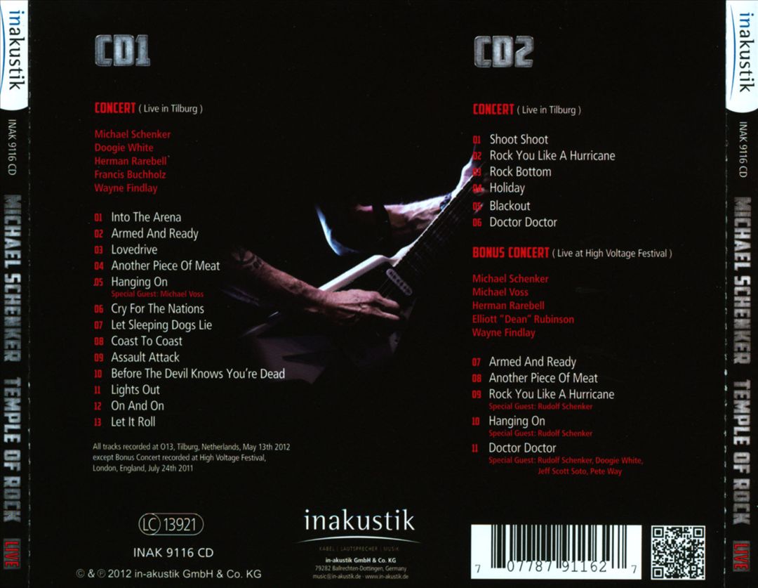 Temple of Rock: Live in Europe cover art
