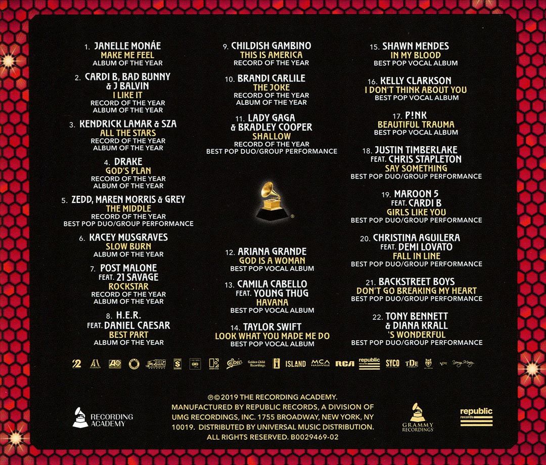 Grammy Nominees 2019 cover art
