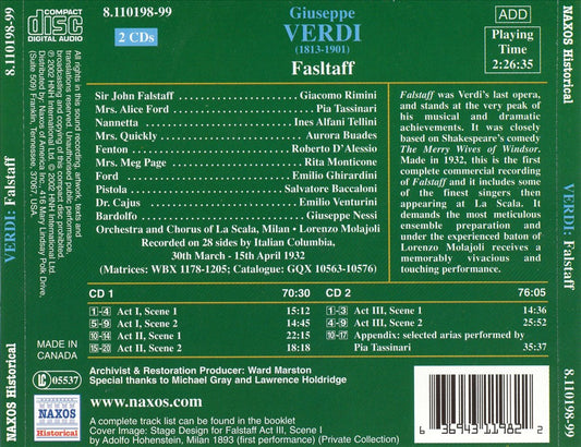 Verdi: Falstaff cover art