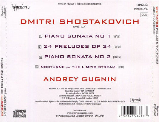 Shostakovich: 24 Preludes Op. 34; Piano Sonatas Nos 1 & 2 cover art