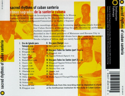 Sacred Rhythms of Cuban Santeria cover art