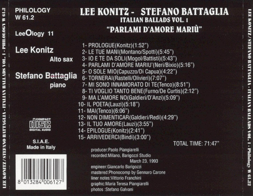 Italian Ballads, Vol. 1 cover art