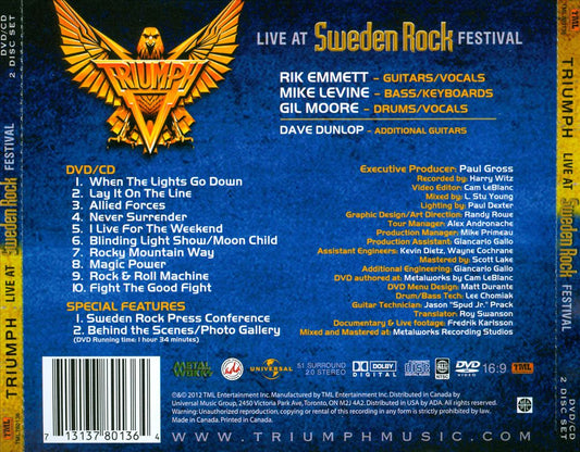 Live at Sweden Rock Festival  cover art