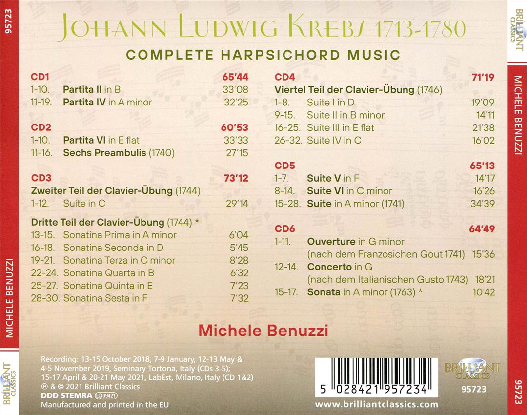 Krebs: Complete Harpsichord Music cover art