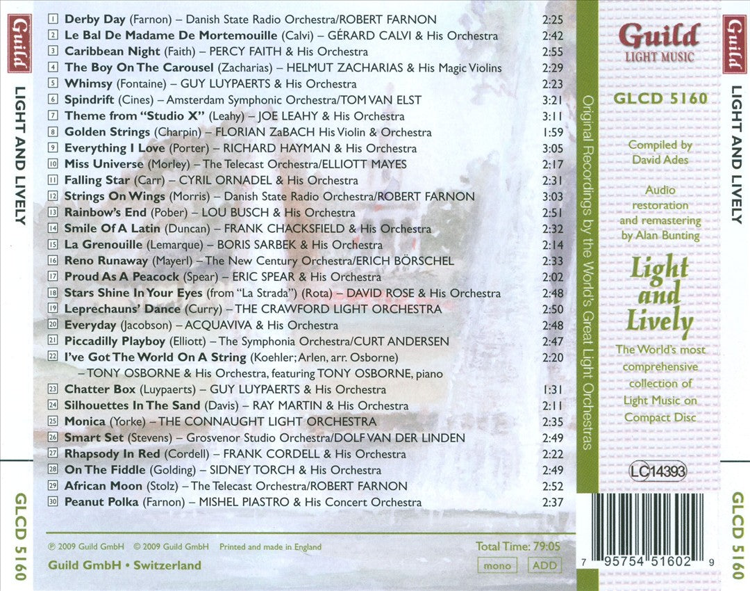 Golden Age of Light Music: Light and Lively cover art