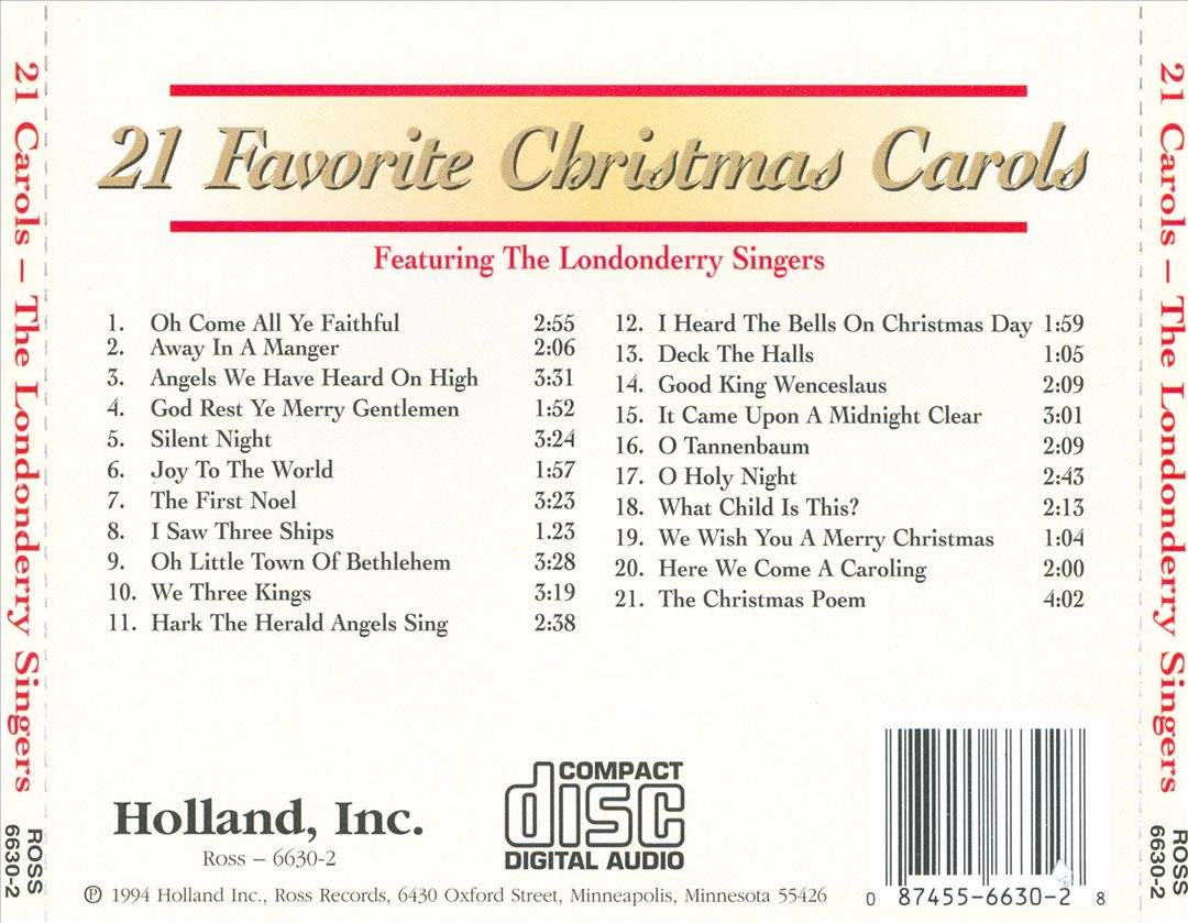 21 Favorite Christmas Carols cover art