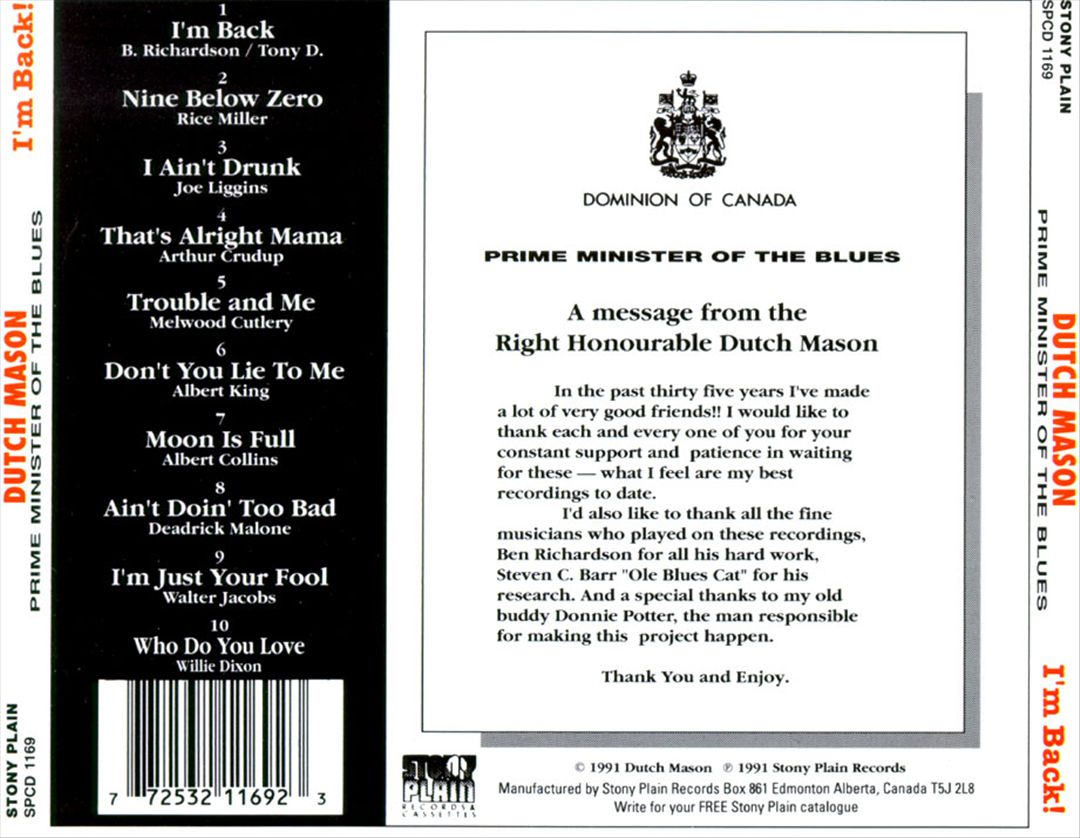 I'm Back cover art