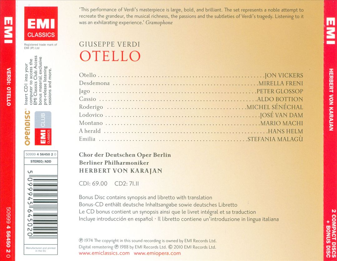 Verdi: Otello cover art