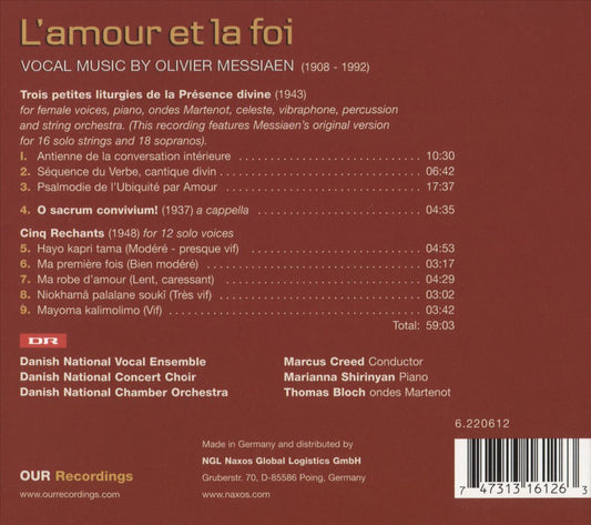 L'Amour et la Foi: Vocal Music by Olivier Messiaen cover art