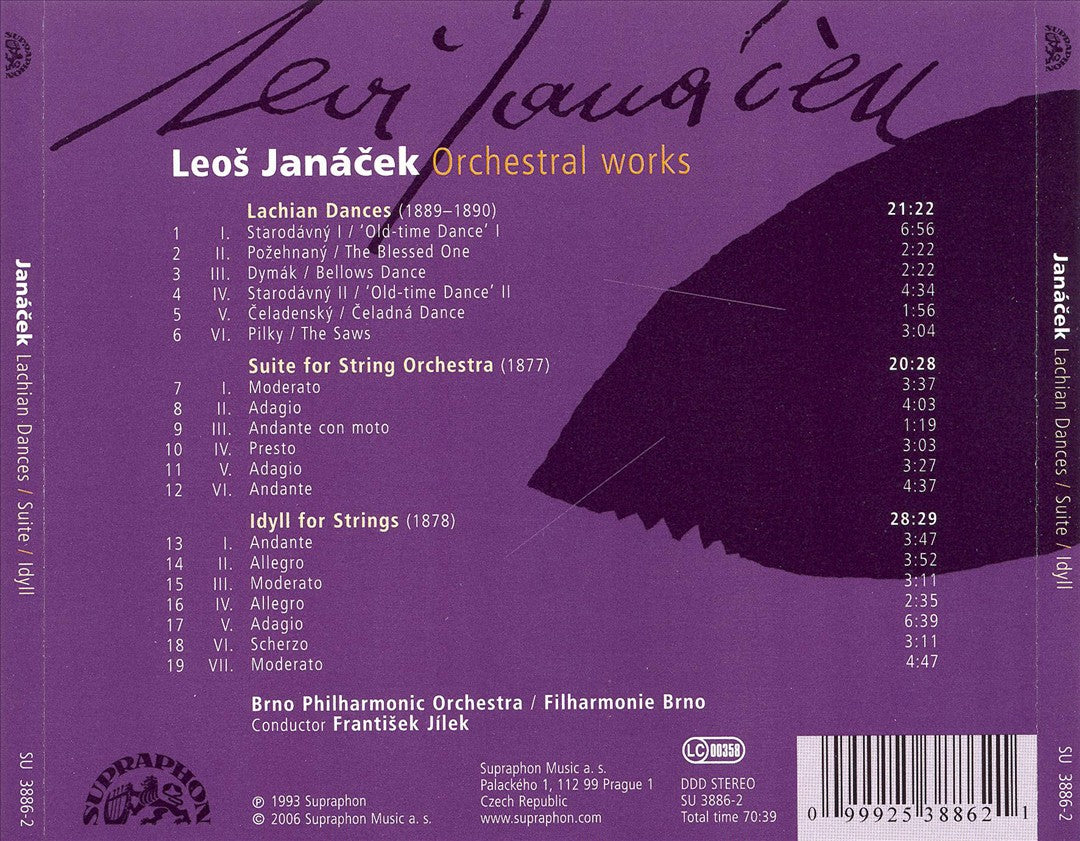 Janácek: Lachian Dances; Suite for Strings; Idyll for Strings cover art