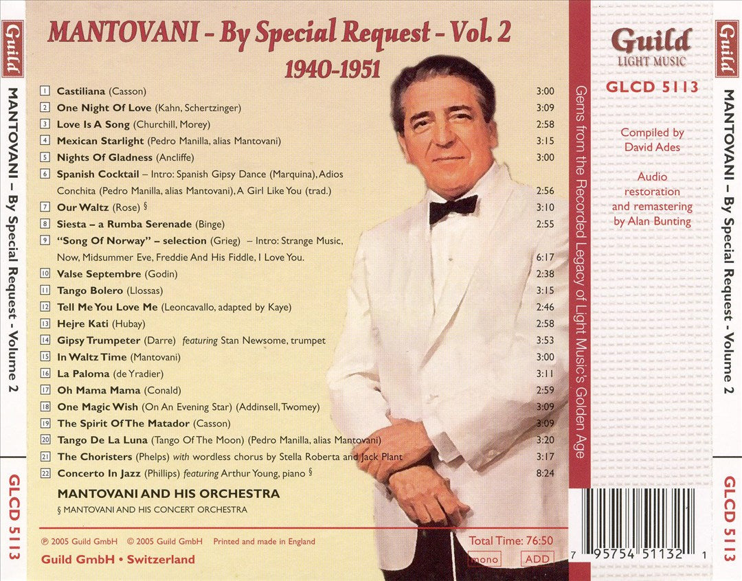 Golden Age of Light Music: Mantovani by Special Request, Vol. 2 cover art
