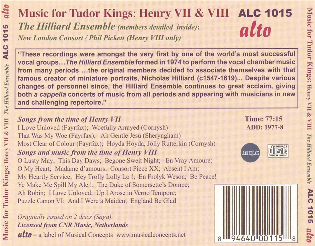 Music for the Tudor Kings: Henry VII & Henry VIII cover art