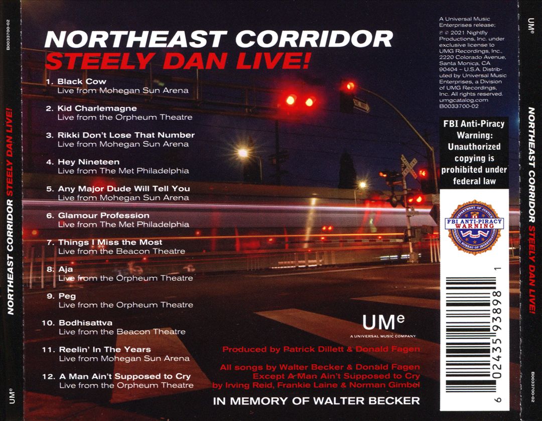 Northeast Corridor: Steely Dan Live cover art