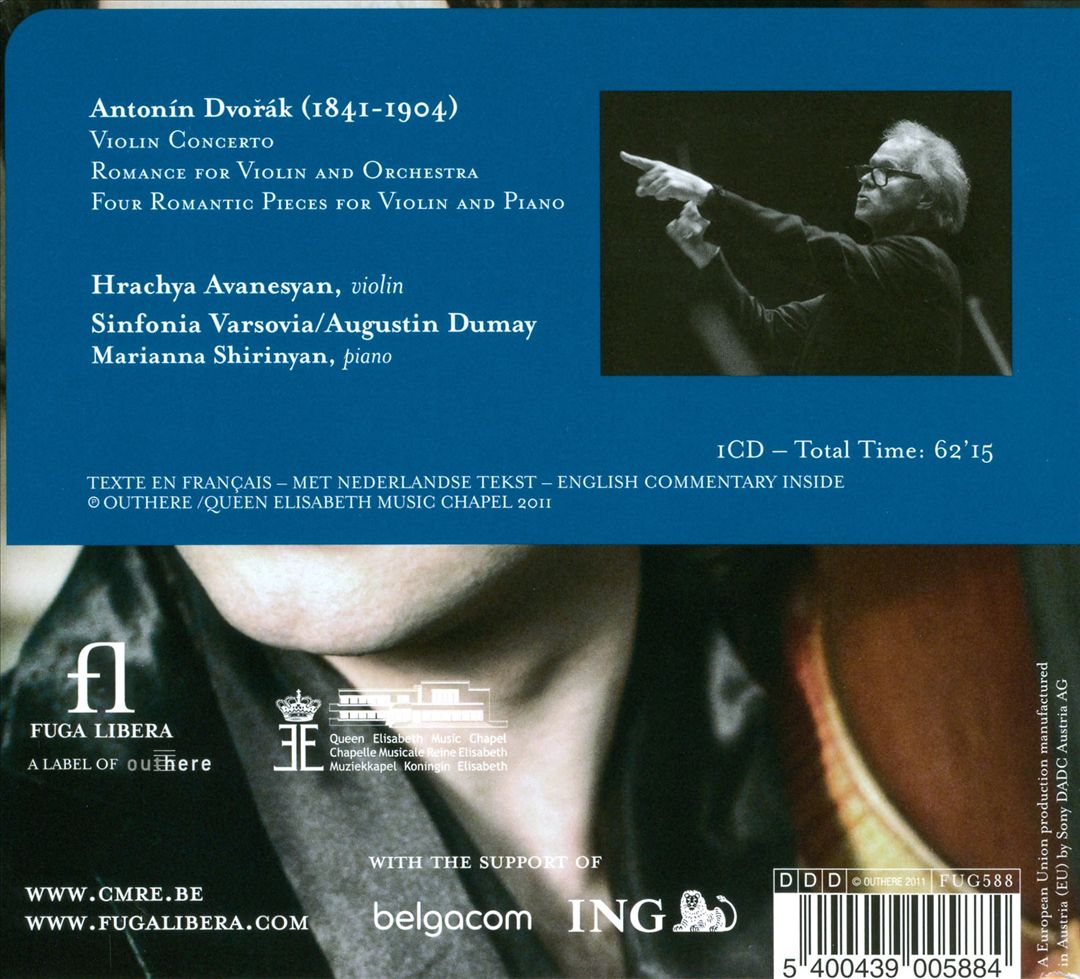 Dvorák: Violin Concerto; Romance; Four Romantic Pieces cover art