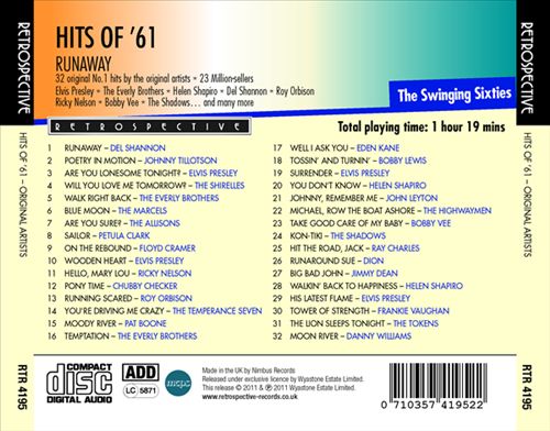 Runaway Hits of 1961 cover art