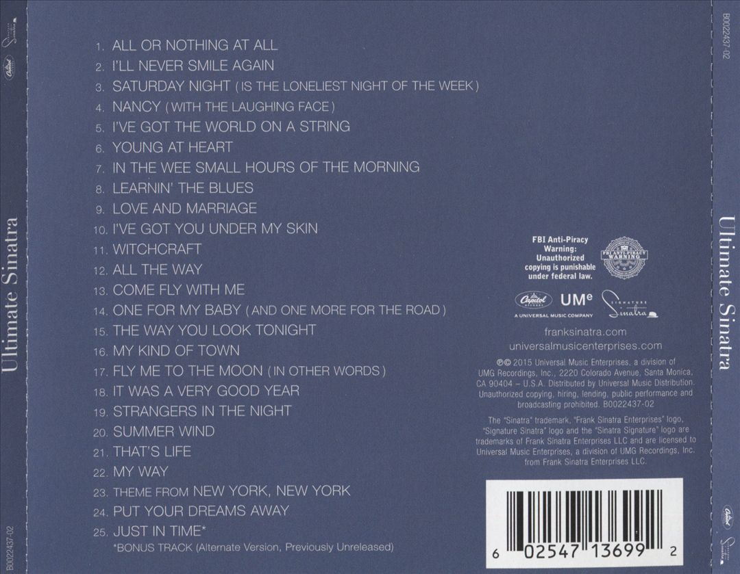 Ultimate Sinatra cover art