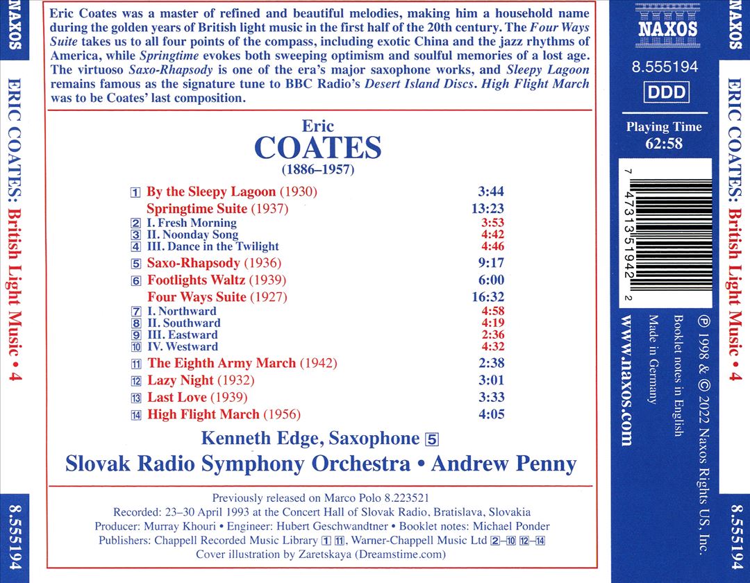 Coates: Springtime Suite cover art