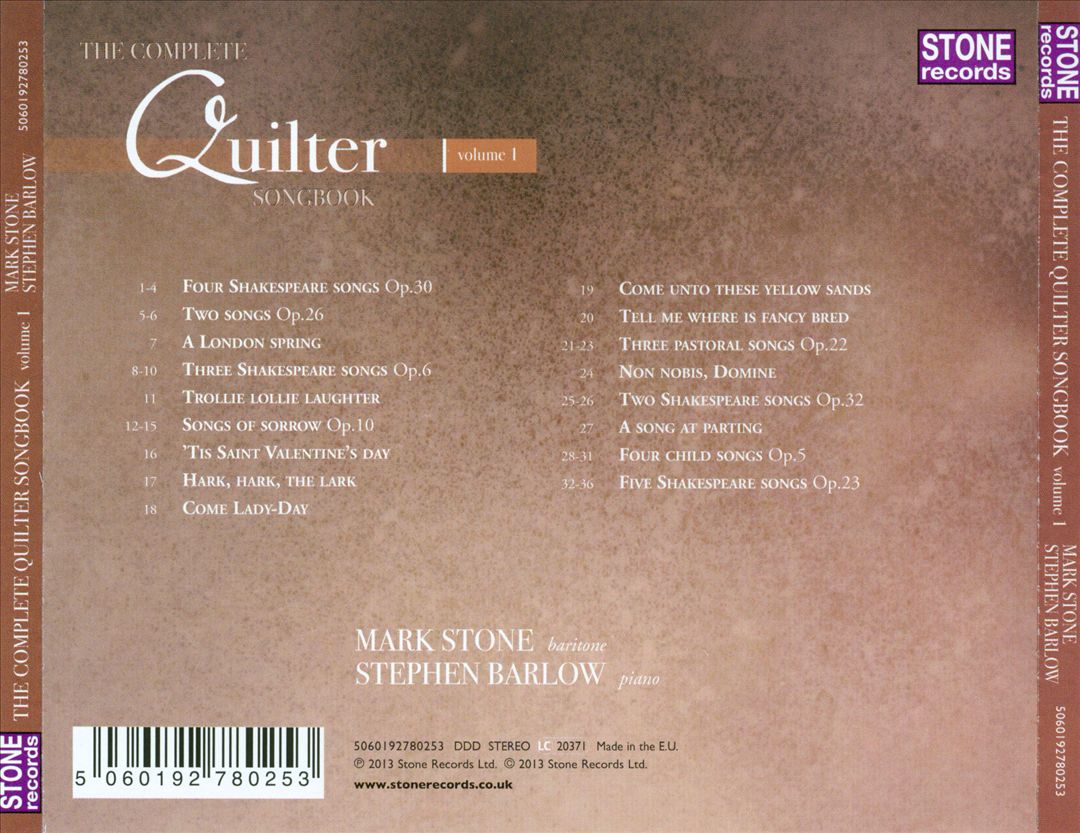 Complete Quilter Songbook, Vol. 1 cover art