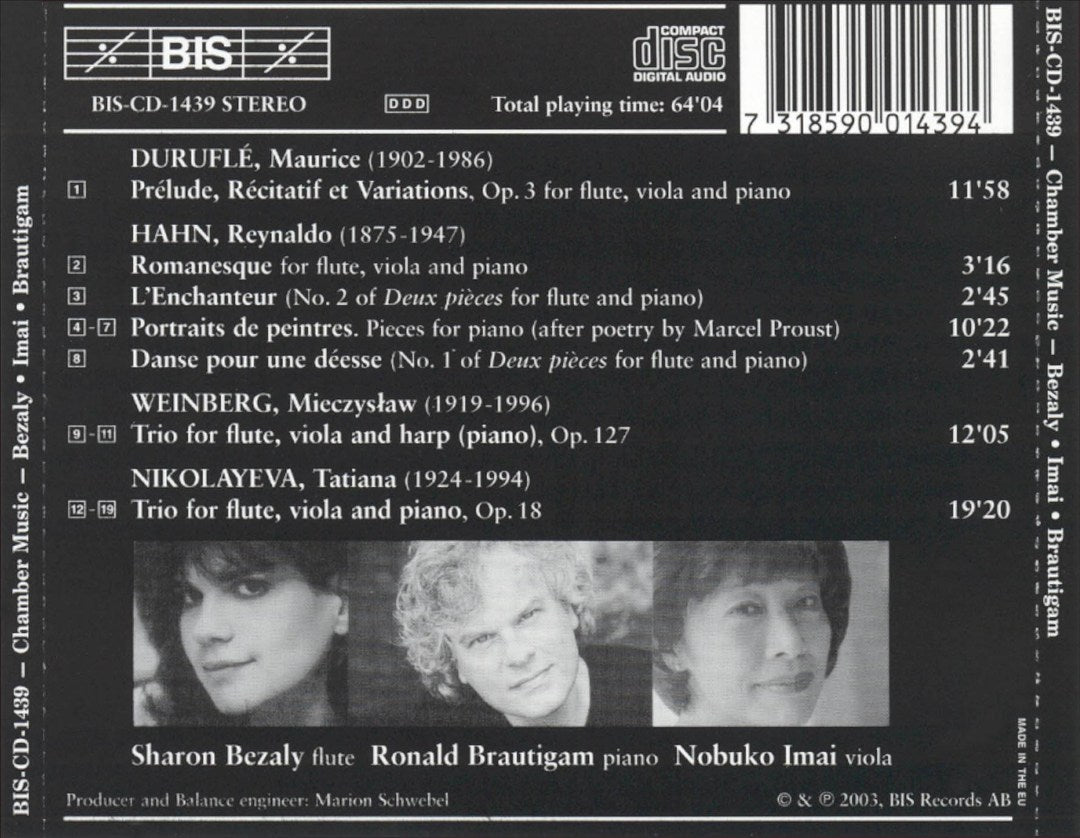 Duruflé, Hahn, Weinberg, Nikolayeva: Chamber Music cover art
