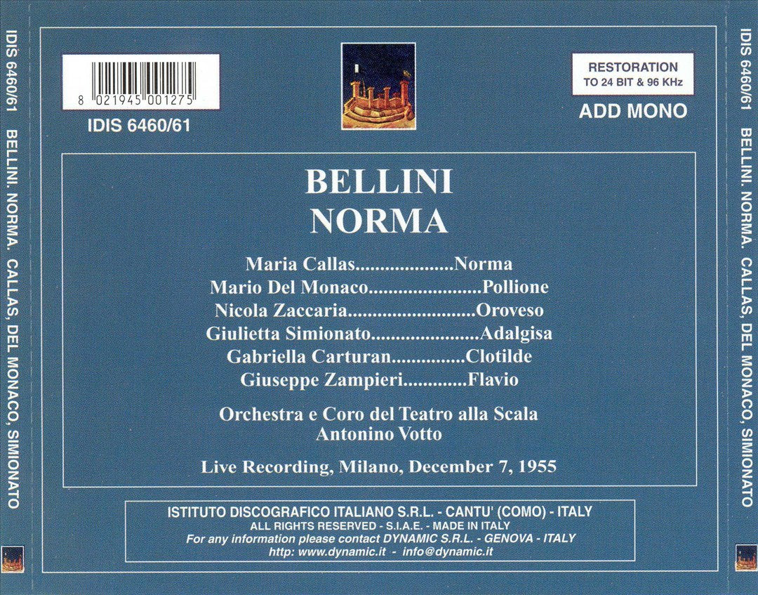 Bellini: Norma [Milan,1955 Live] cover art