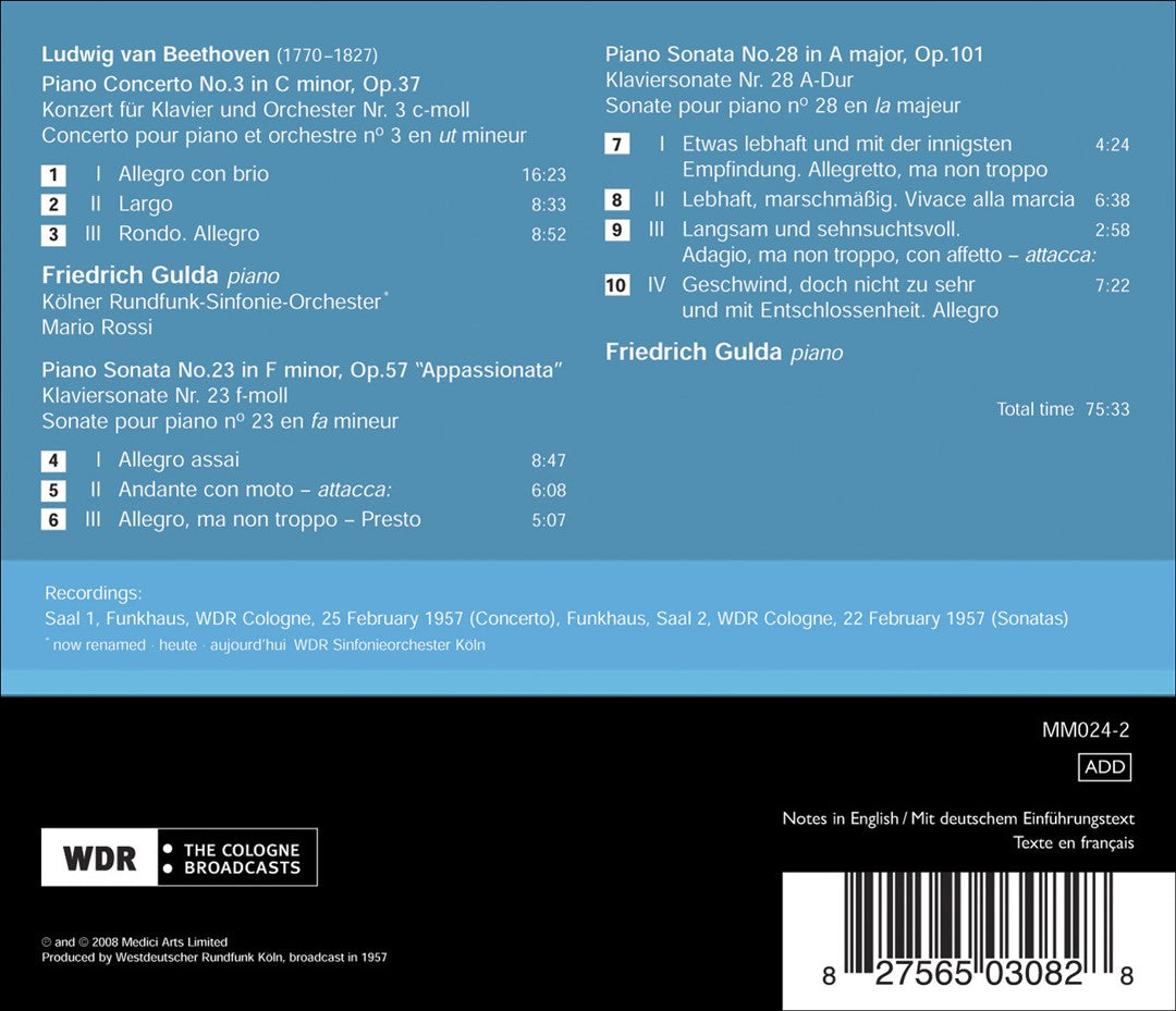 Beethoven: Piano Concerto No. 3; Piano Sonatas Nos. 23 & 28 cover art