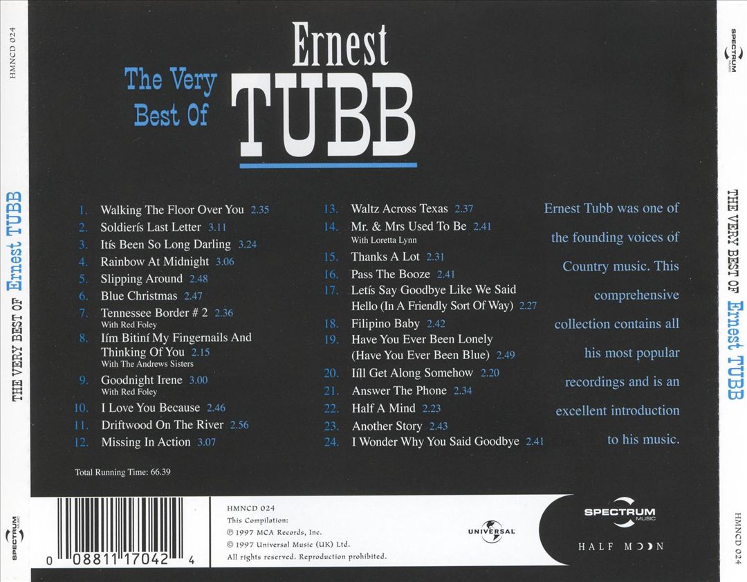 Very Best of Ernest Tubb cover art