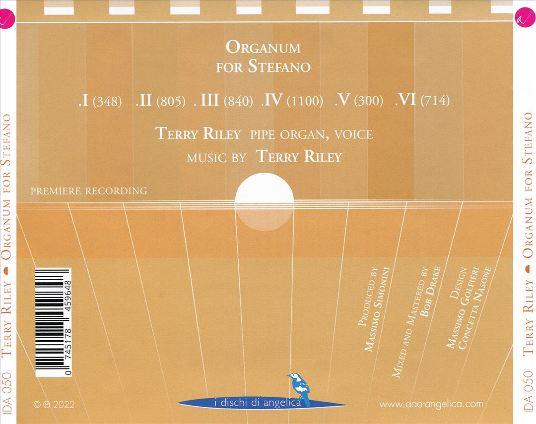 Terry Riley: Organum for Stefano cover art