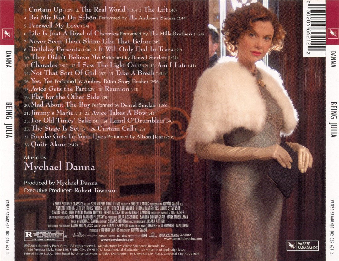 Being Julia [Original Motion Picture Soundtrack] cover art