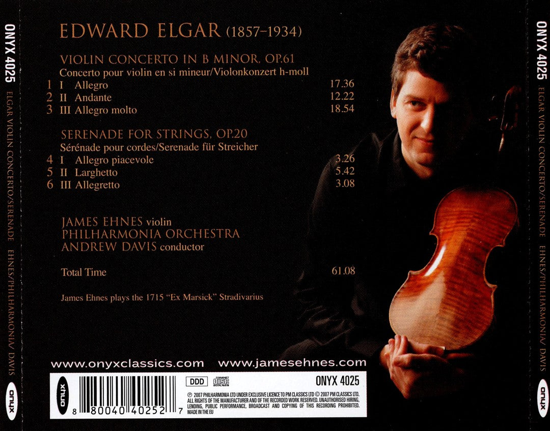 Elgar: Violin Concerto; Serenade for Strings cover art