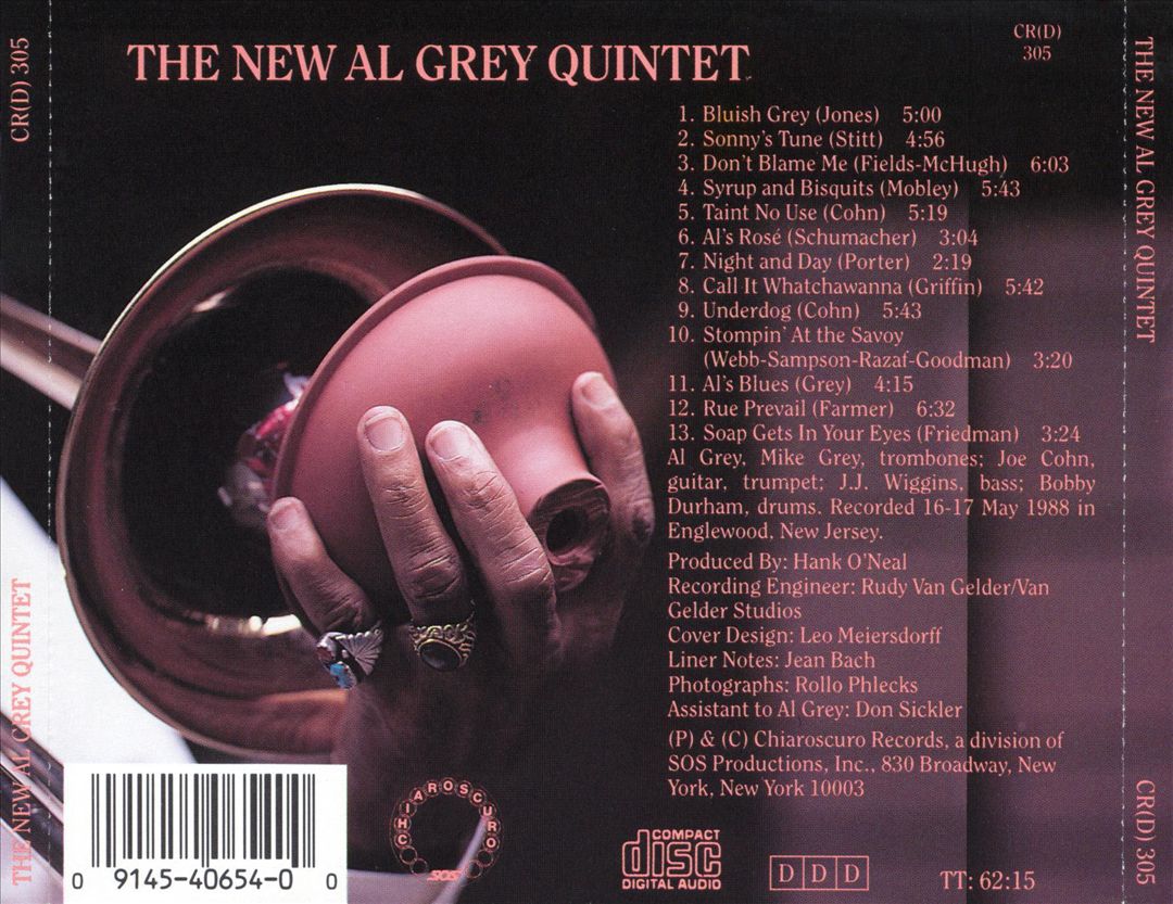 New Al Grey Quintet cover art