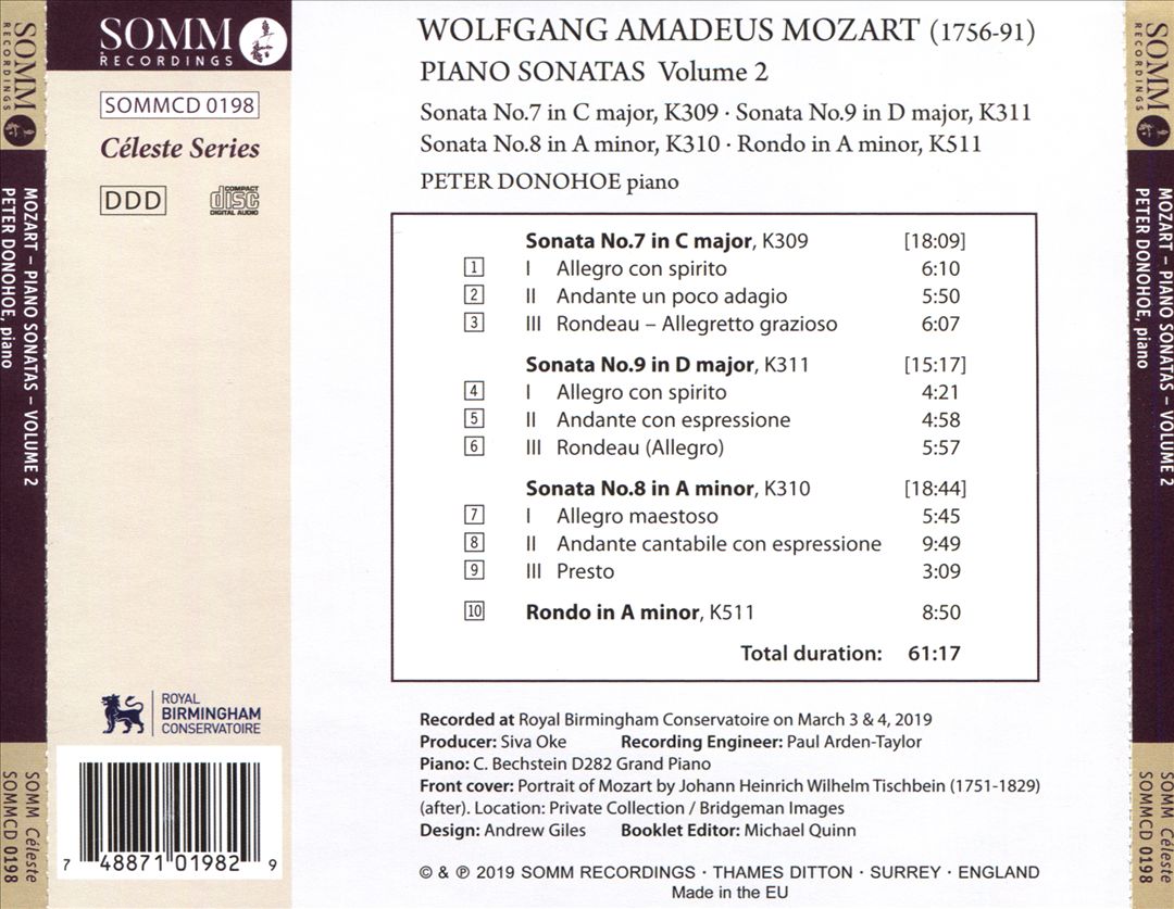 Mozart: Piano Sonatas, Vol. 2 cover art