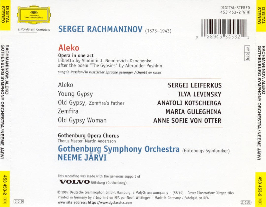 Rachmaninov: Aleko cover art