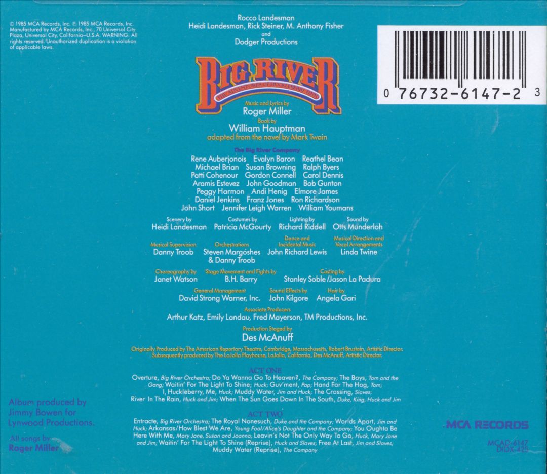 Big River: The Adventures Of Huckleberry Finn [1985 Original Broadway Cast] cover art