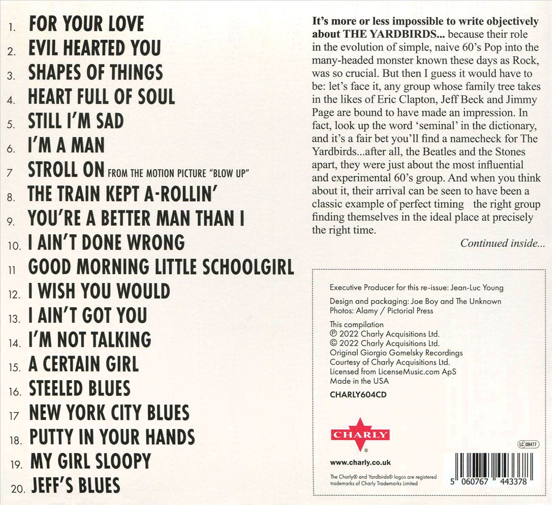 Best of the Yardbirds [Charly] cover art