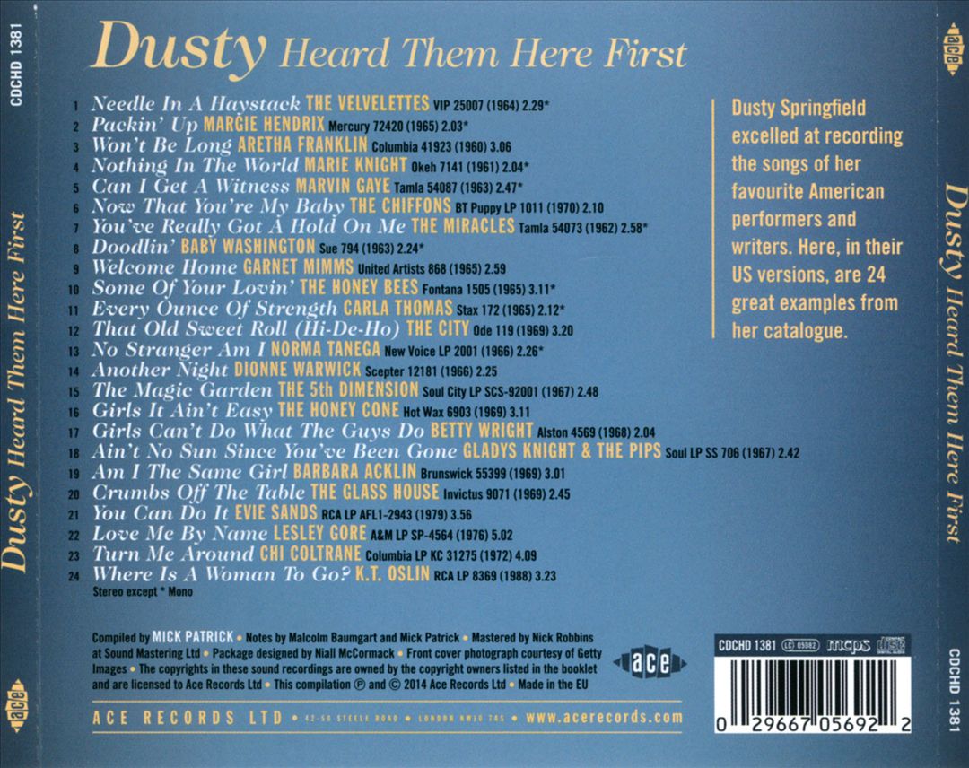 Dusty Heard Them Here First cover art