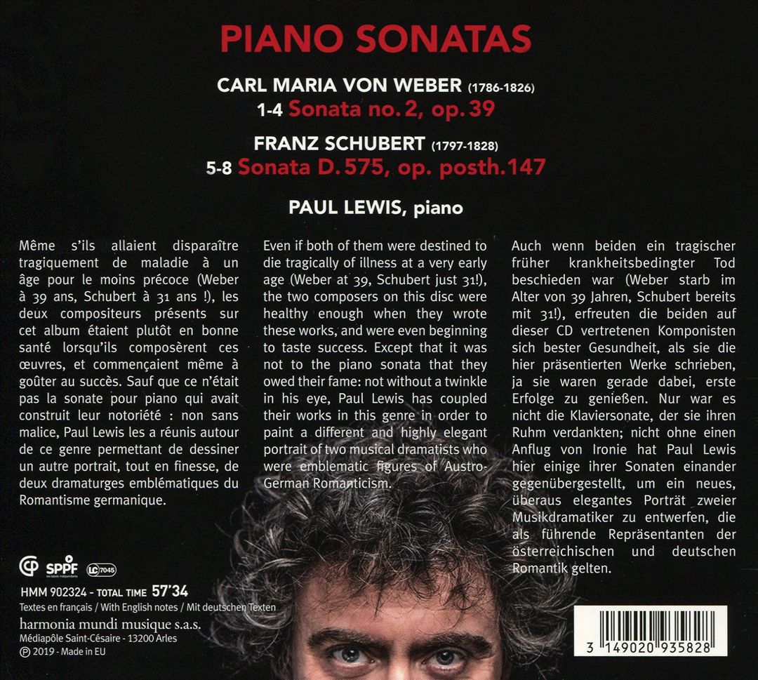 Weber, Schubert: Sonatas cover art