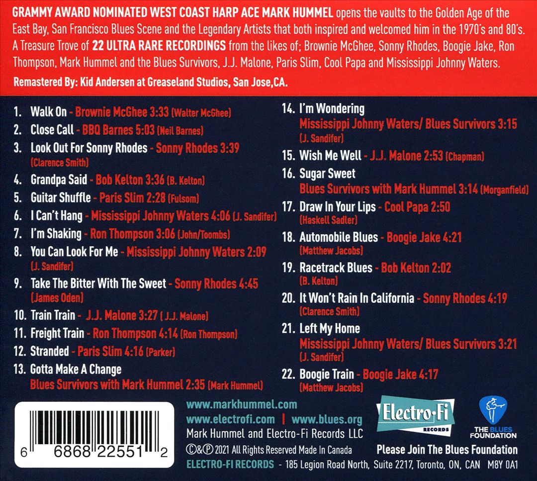 Mark Hummel's East Bay Blues Vaults 1976-1988 cover art