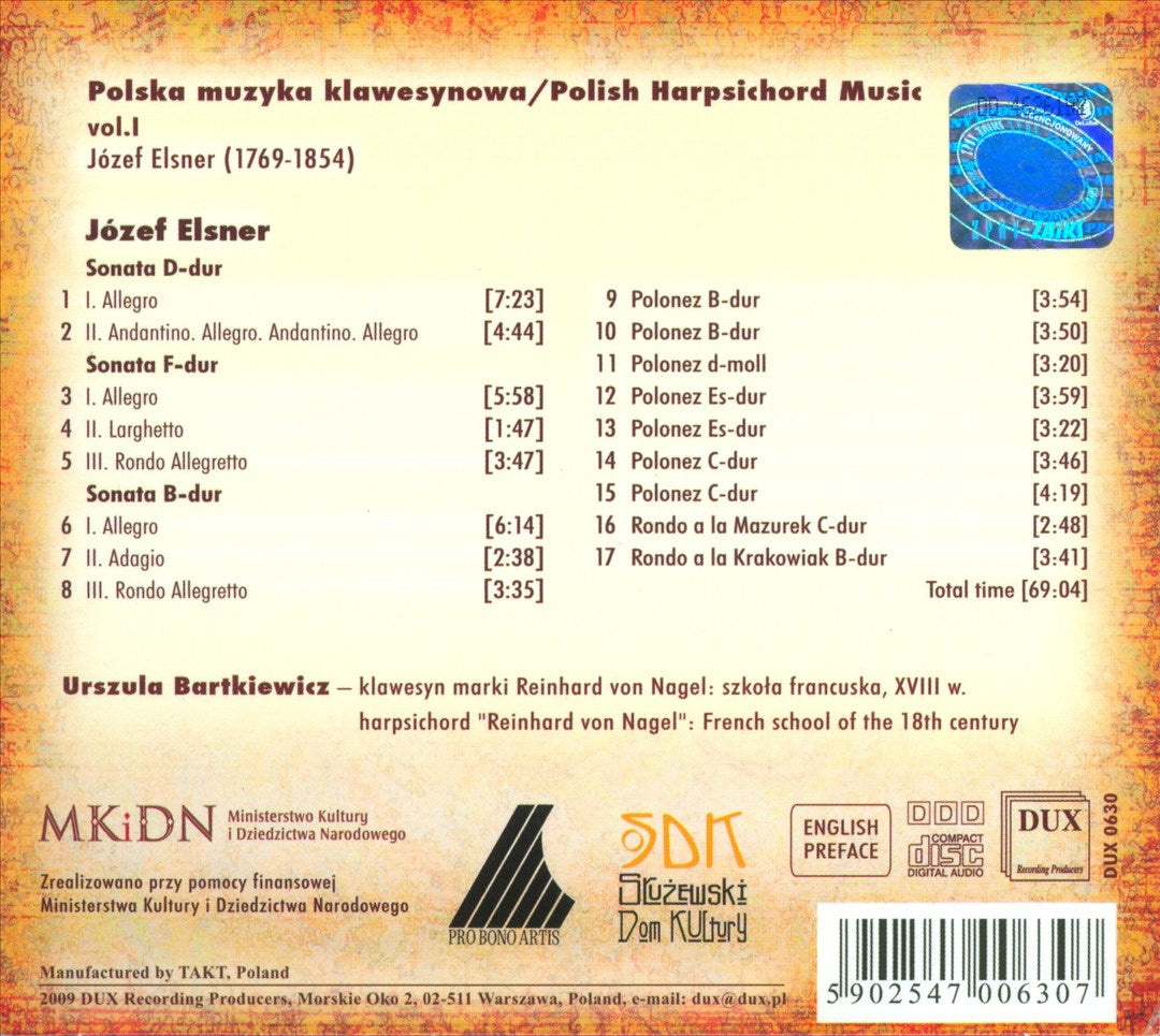 Polish Harpsichord Music, Vol. 1 cover art